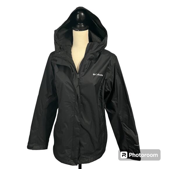 Columbia Jackets & Blazers - Columbia | Women's Black Arcadia II Hooded Packable Rain Jacket Sz M